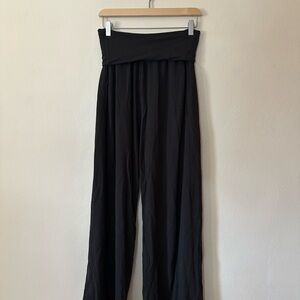 Quince Black Wide-Leg Jumpsuit Pants